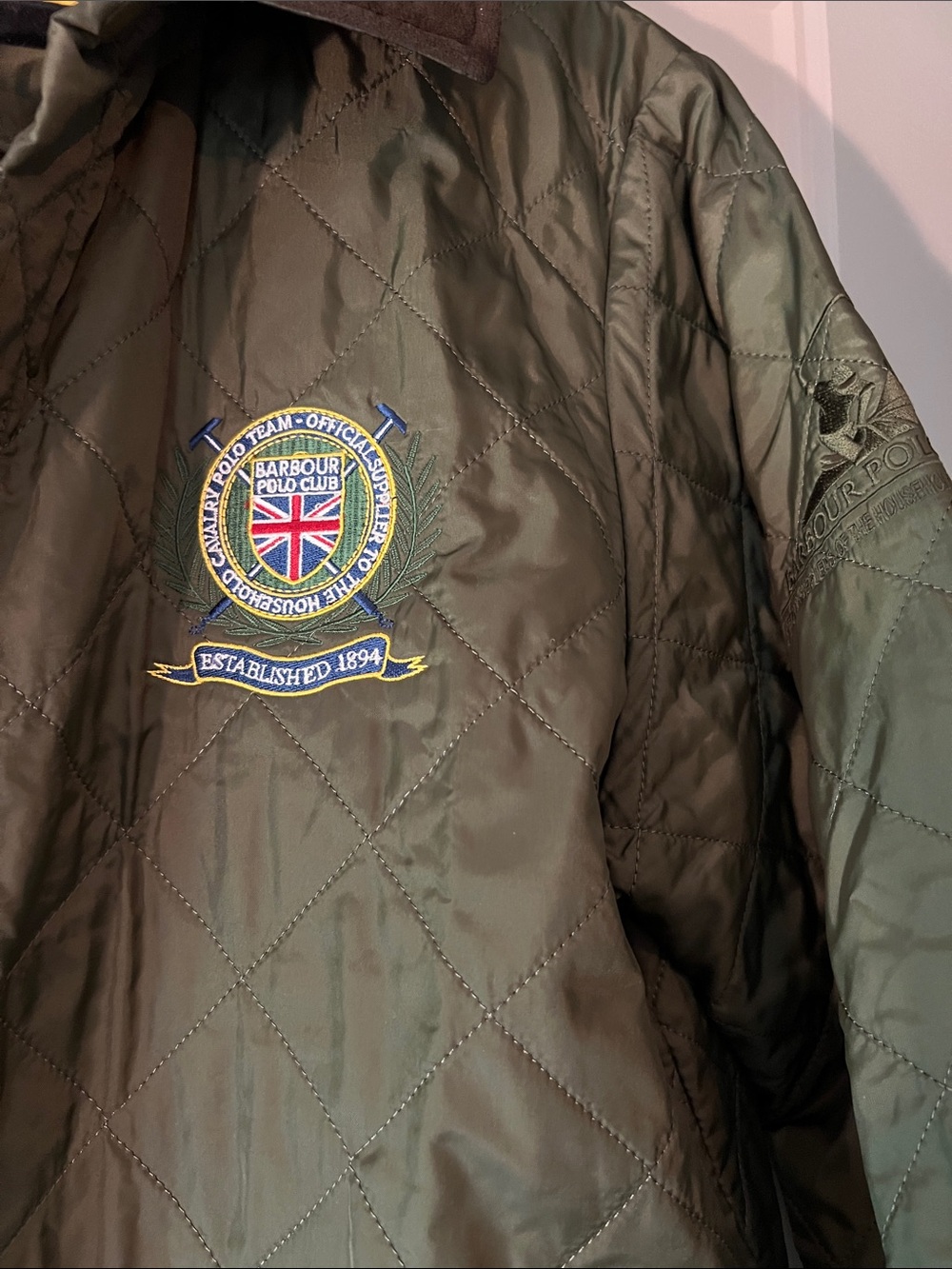 Barbour Polo Club Olive Green Quilted Jacket - Picture 2 of 6